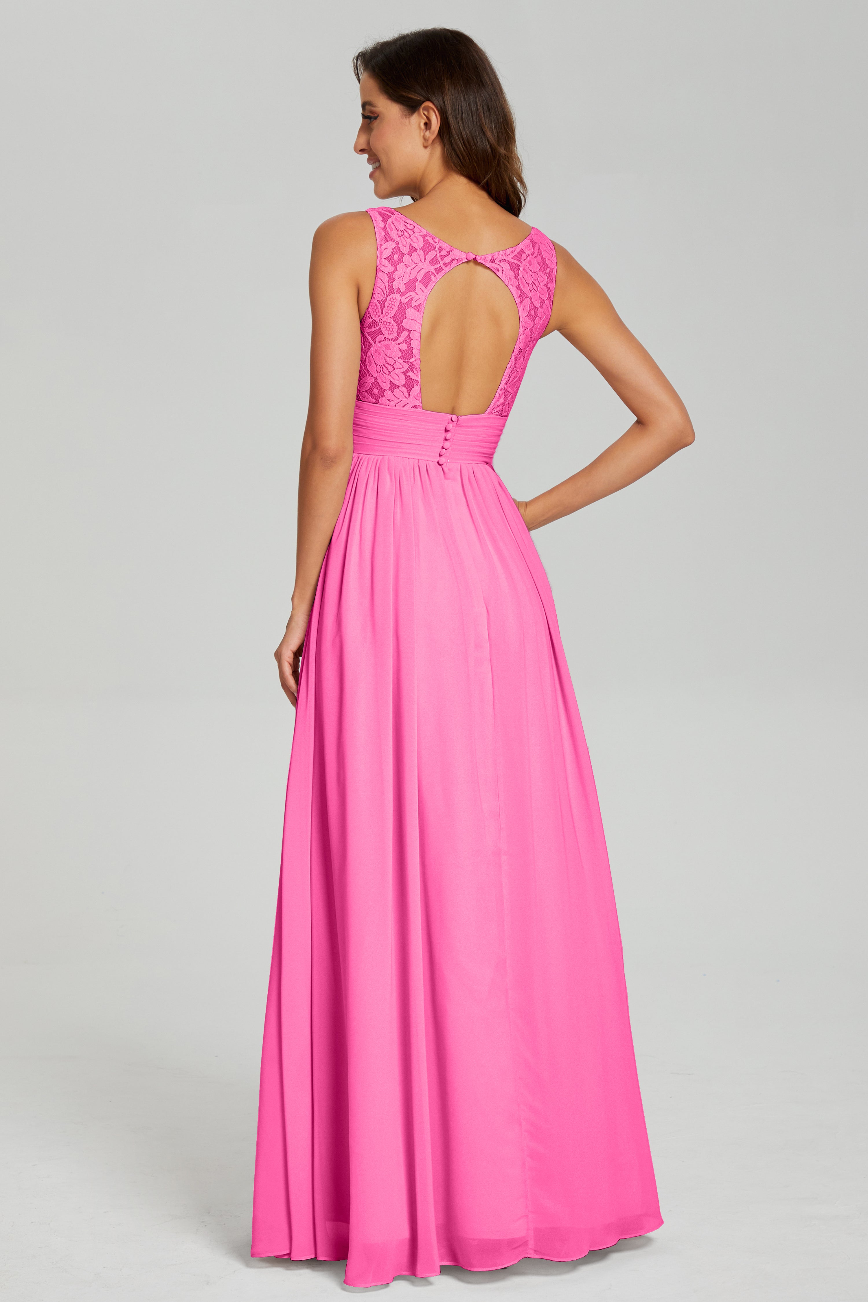 A-line Sleeveless Chiffon Prom Dresses