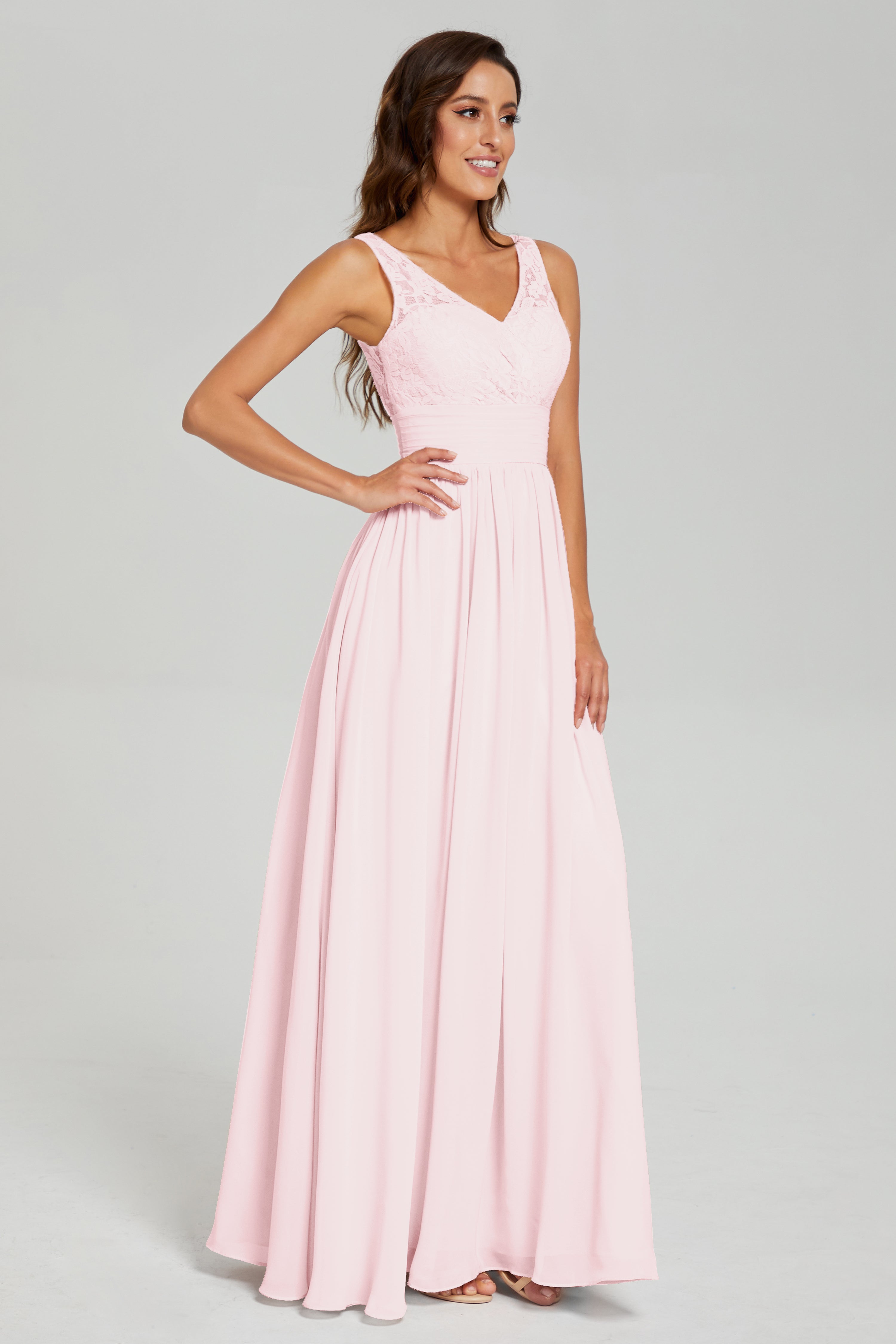 A-line Sleeveless Chiffon Prom Dresses