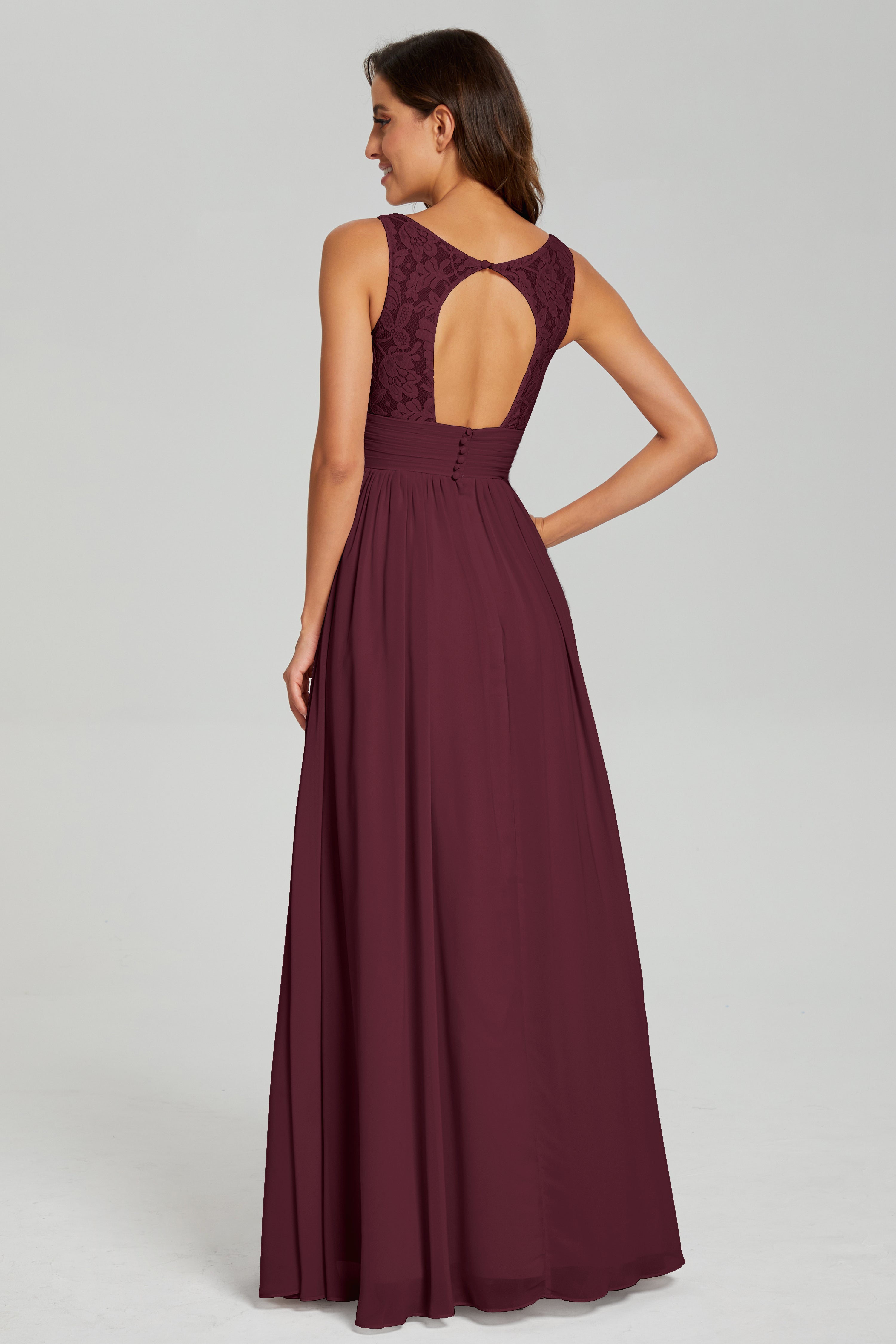 A-line Sleeveless Chiffon Prom Dresses