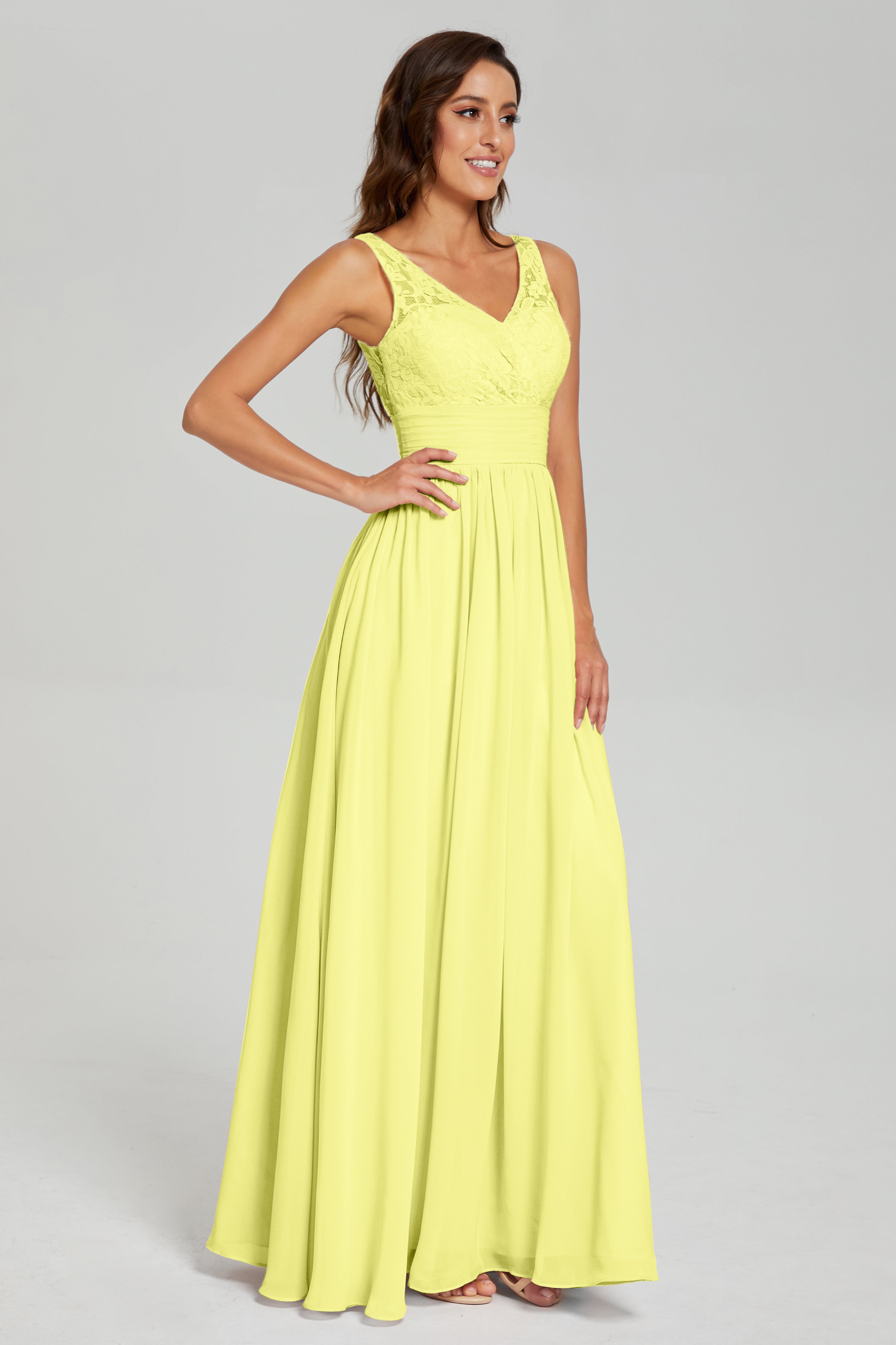 A-line Sleeveless Chiffon Prom Dresses