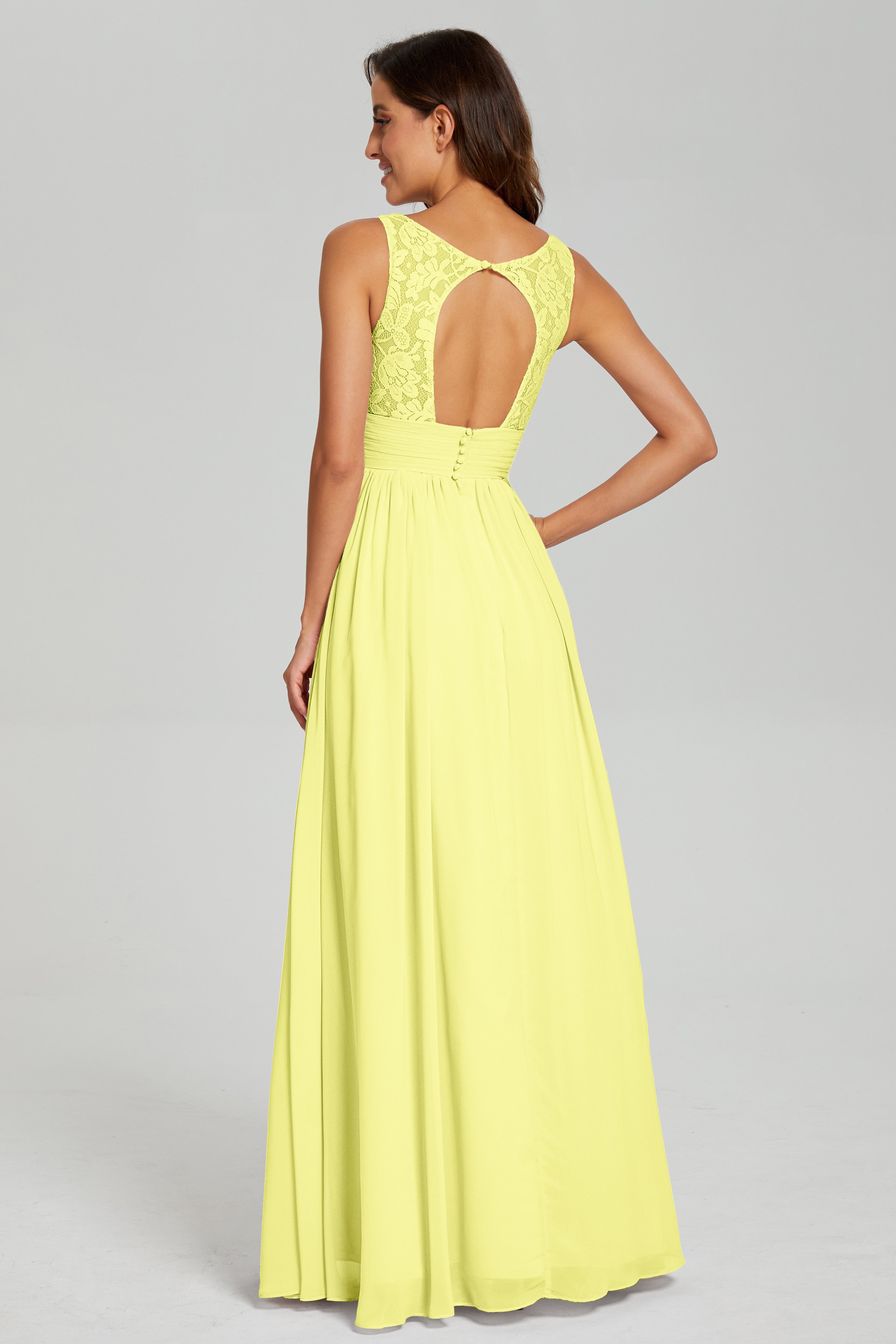 A-line Sleeveless Chiffon Prom Dresses