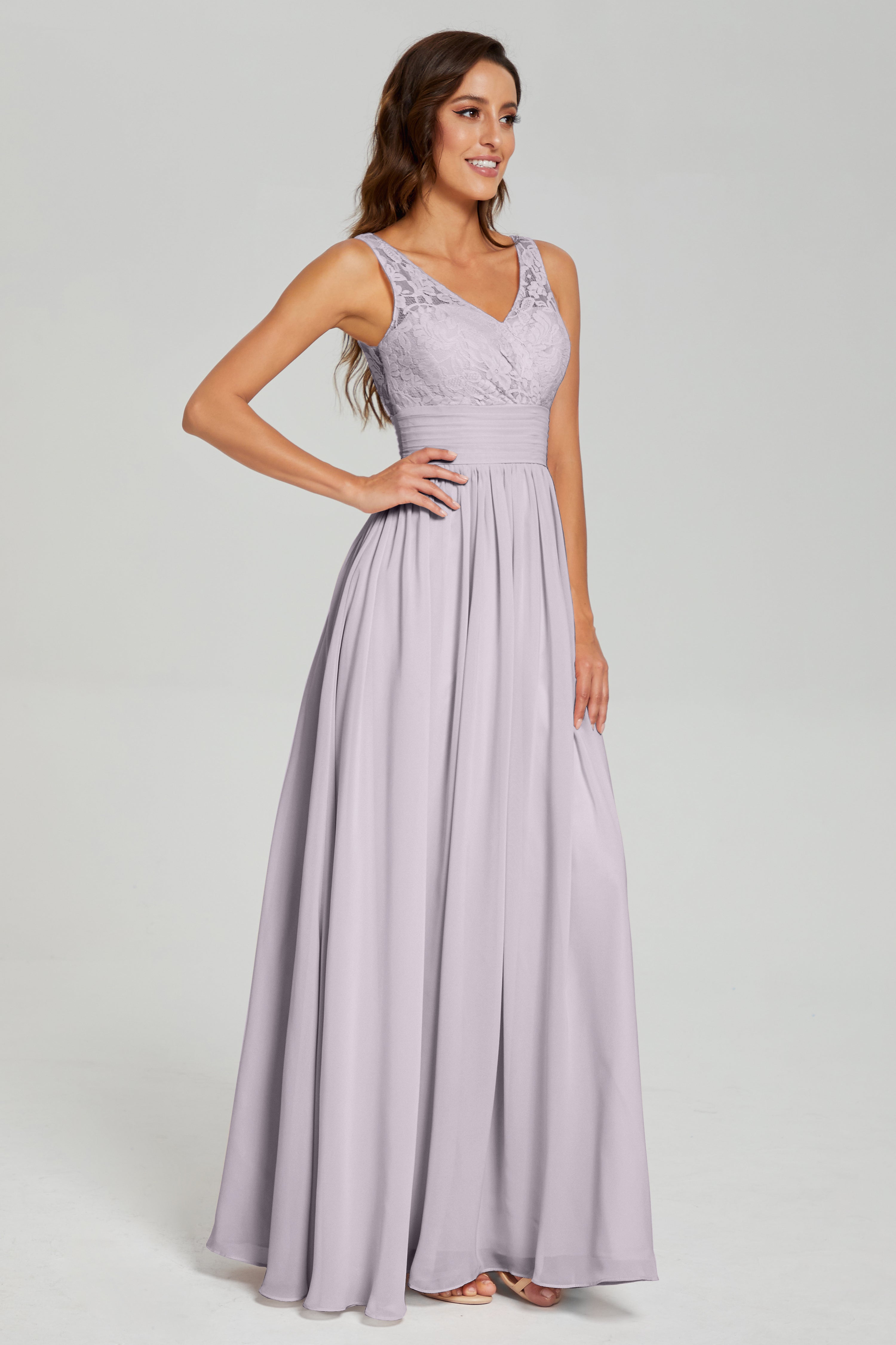 A-line Sleeveless Chiffon Prom Dresses