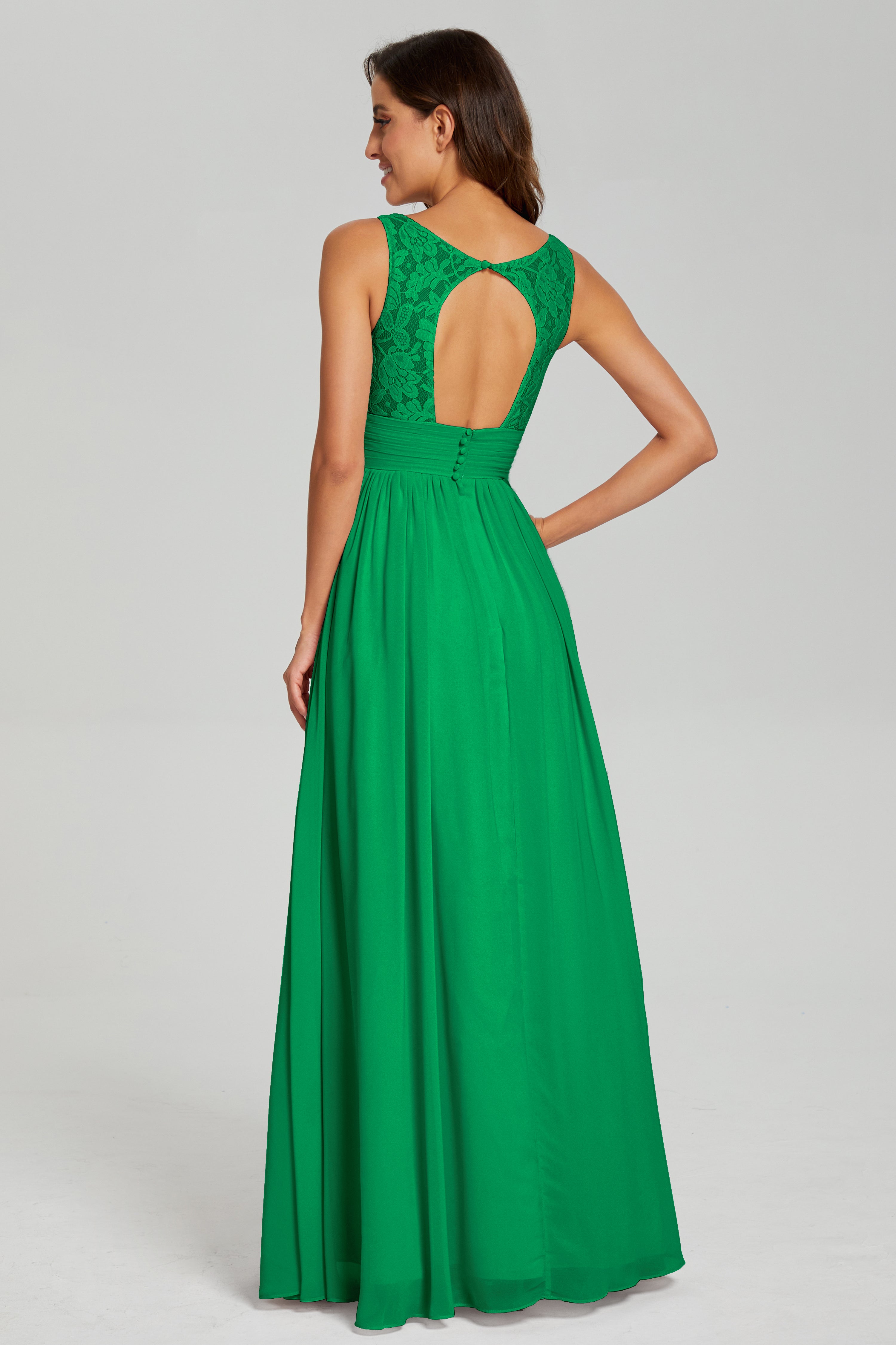 A-line Sleeveless Chiffon Prom Dresses