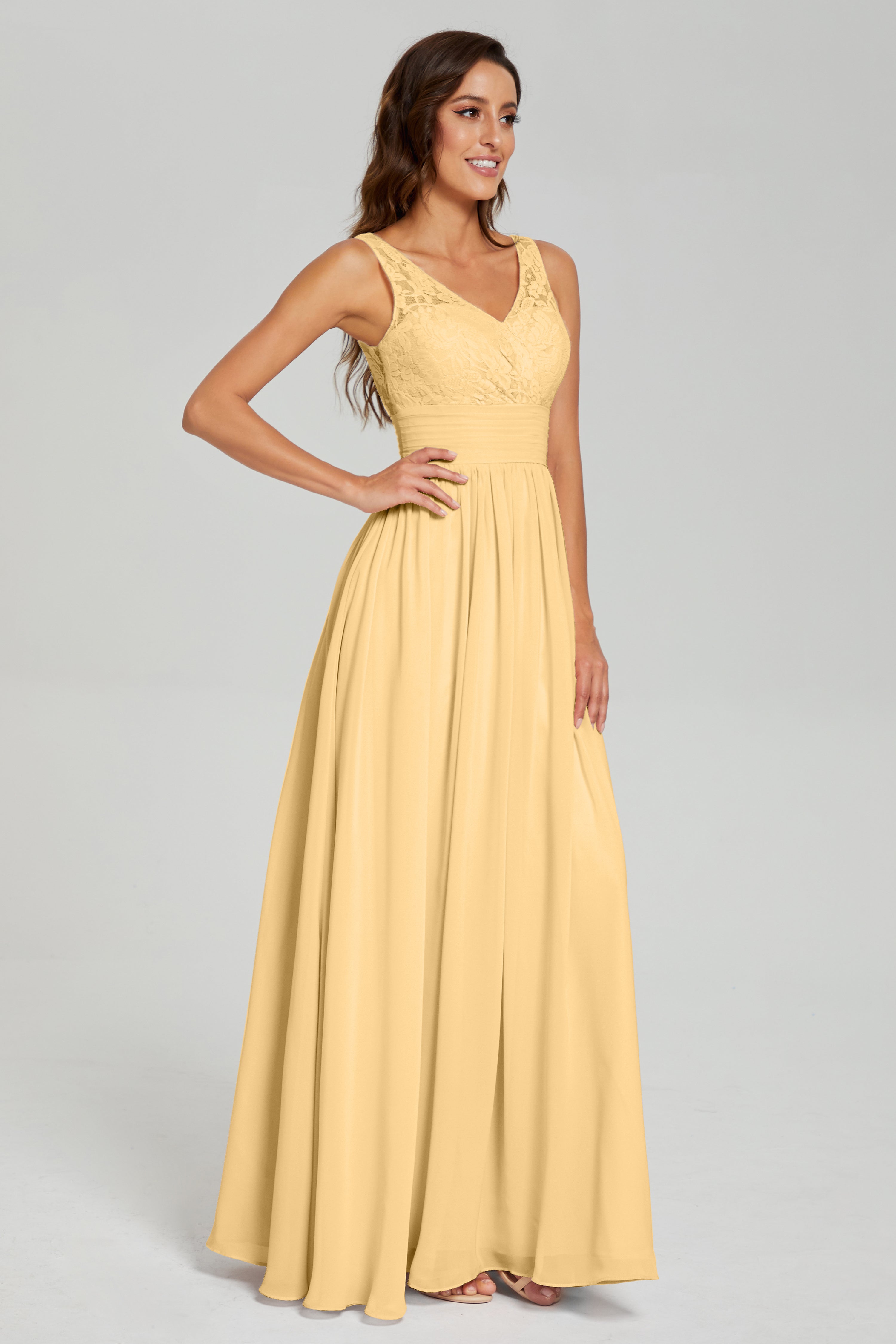 A-line Sleeveless Chiffon Prom Dresses