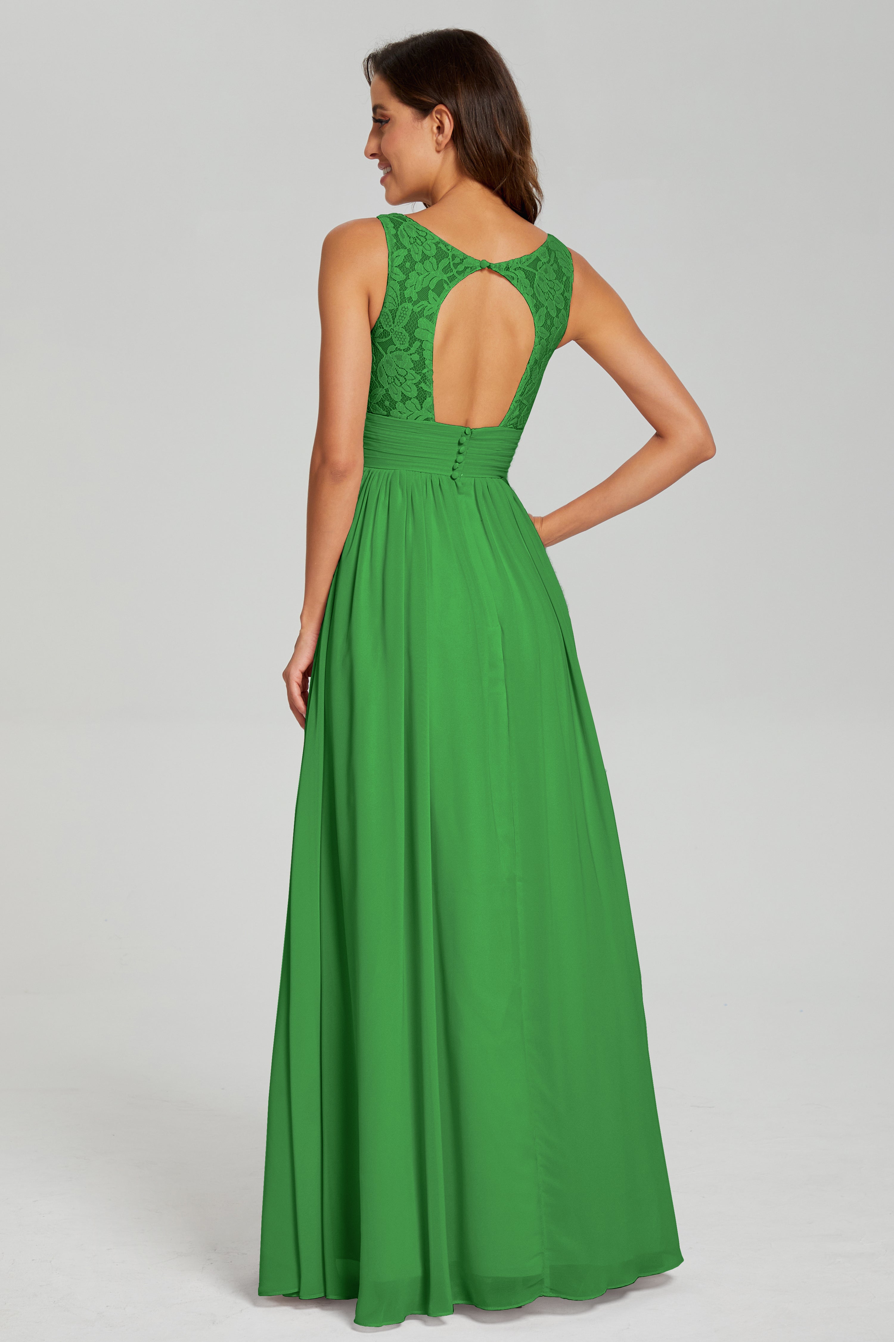 A-line Sleeveless Chiffon Prom Dresses