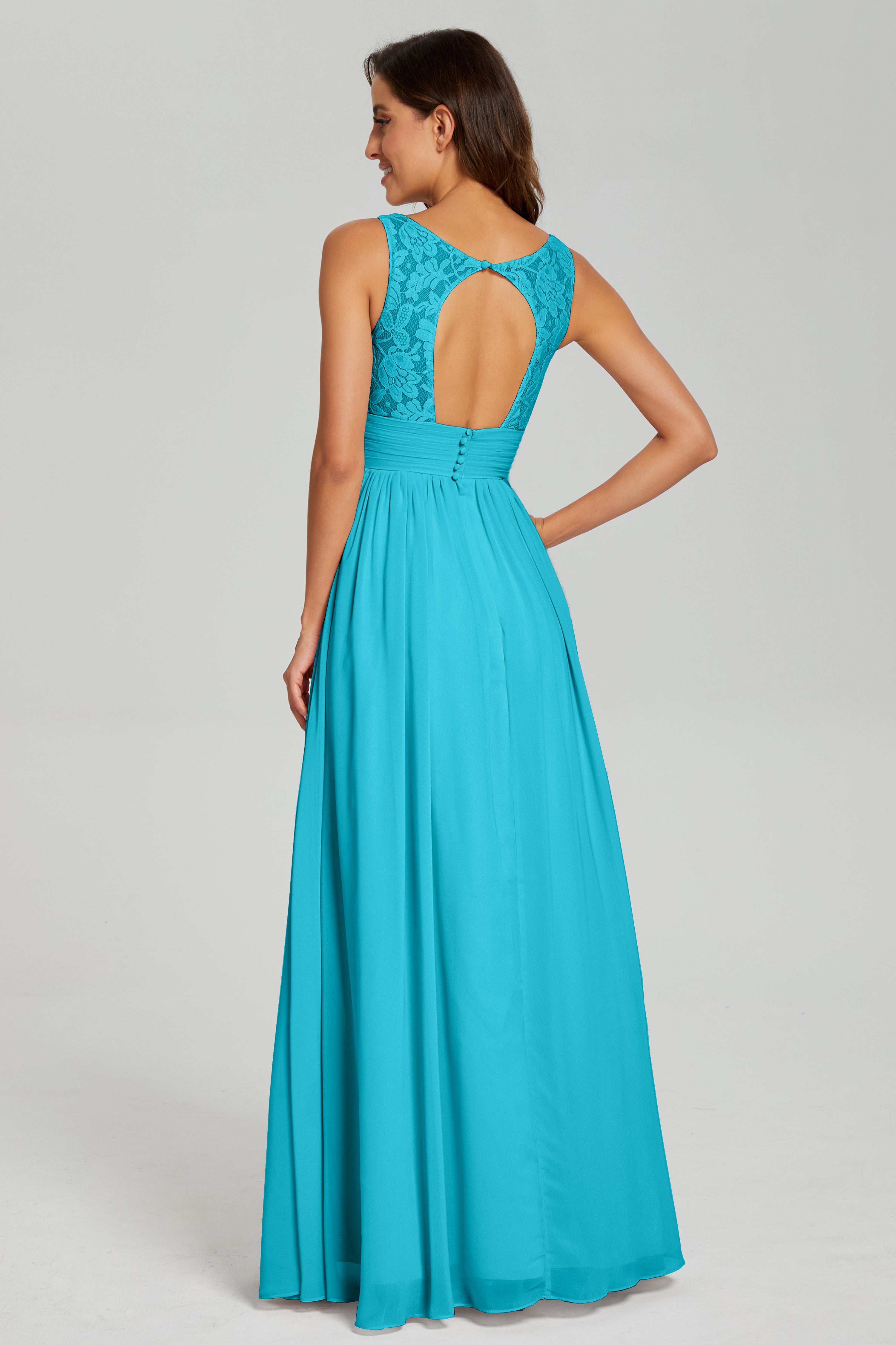 A-line Sleeveless Chiffon Prom Dresses