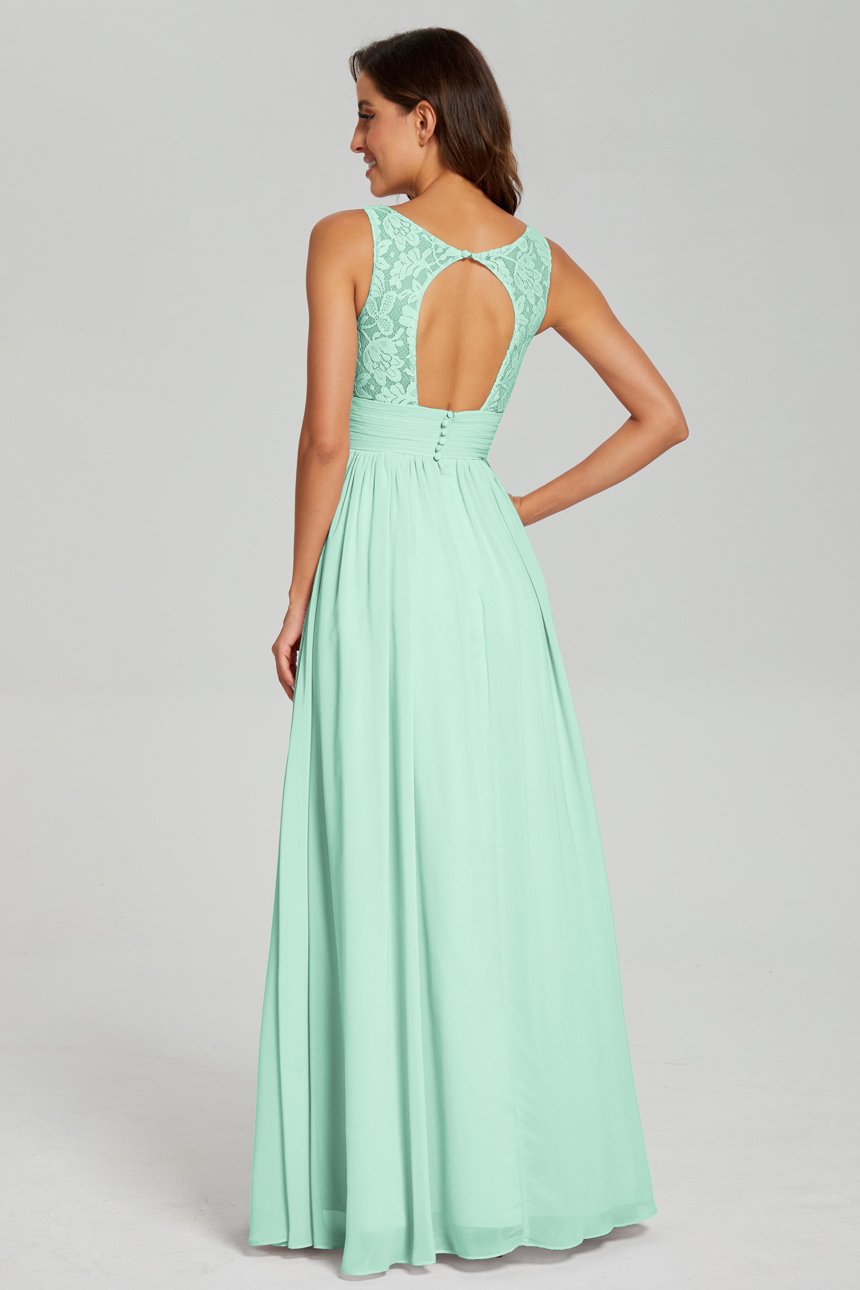 A-line Sleeveless Chiffon Prom Dresses