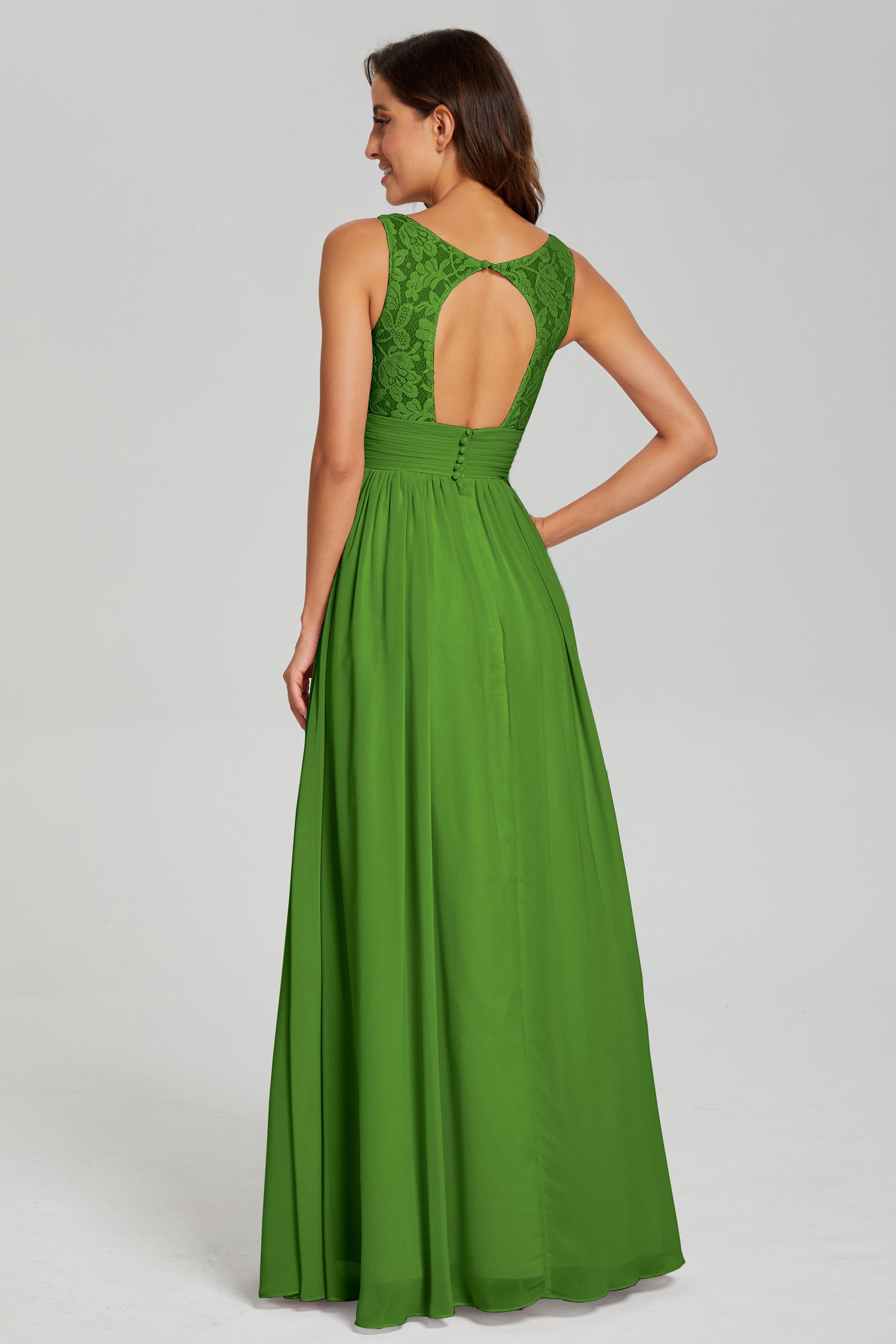 A-line Sleeveless Chiffon Prom Dresses