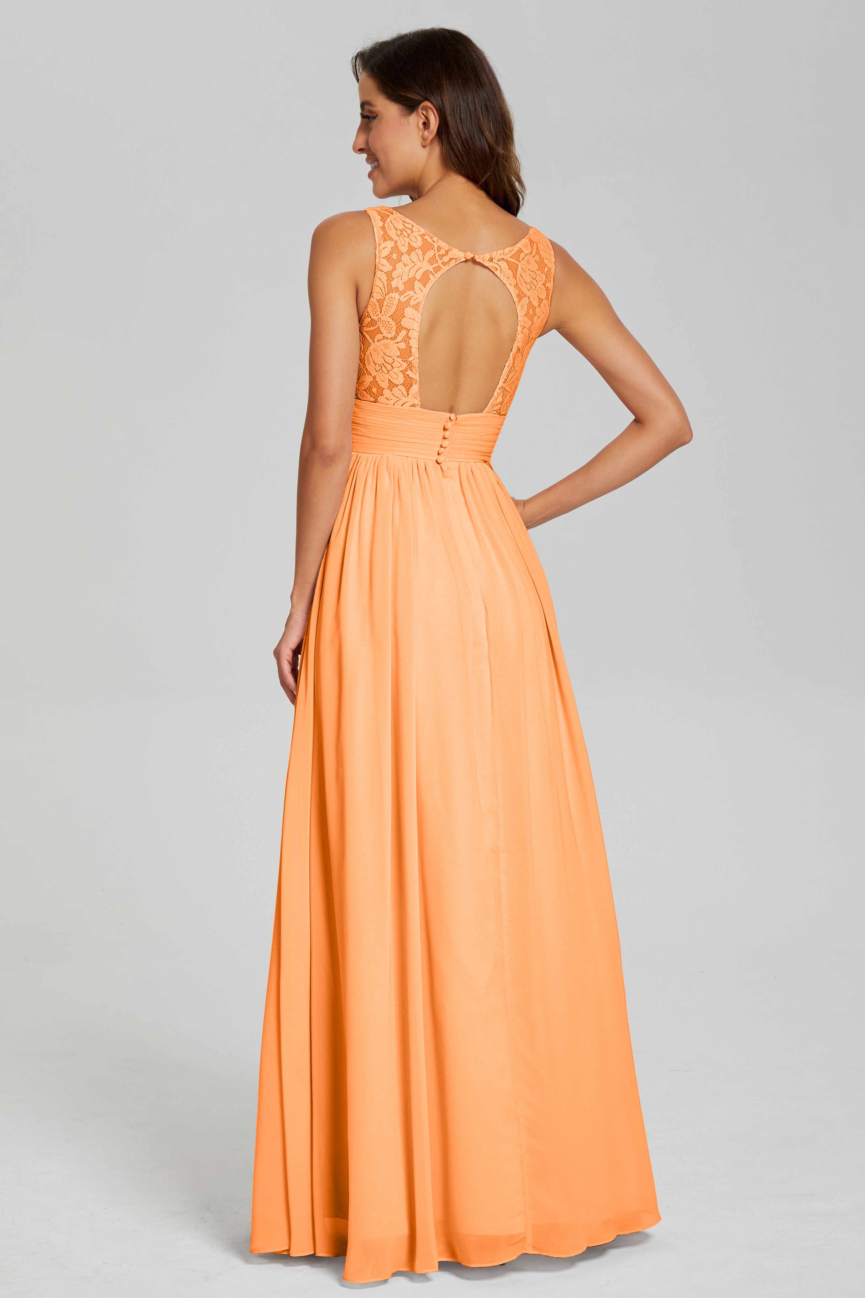 A-line Sleeveless Chiffon Prom Dresses