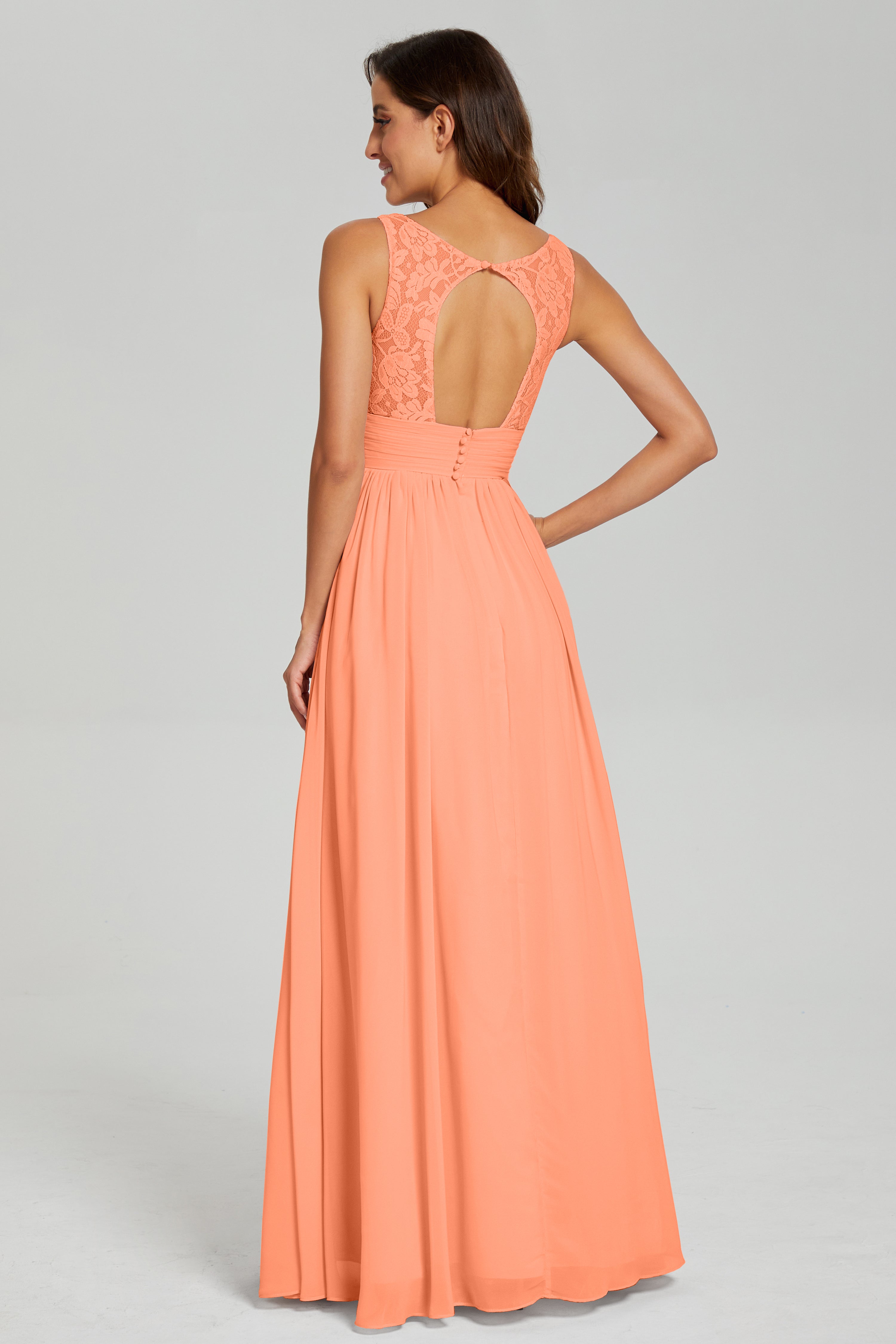 A-line Sleeveless Chiffon Prom Dresses