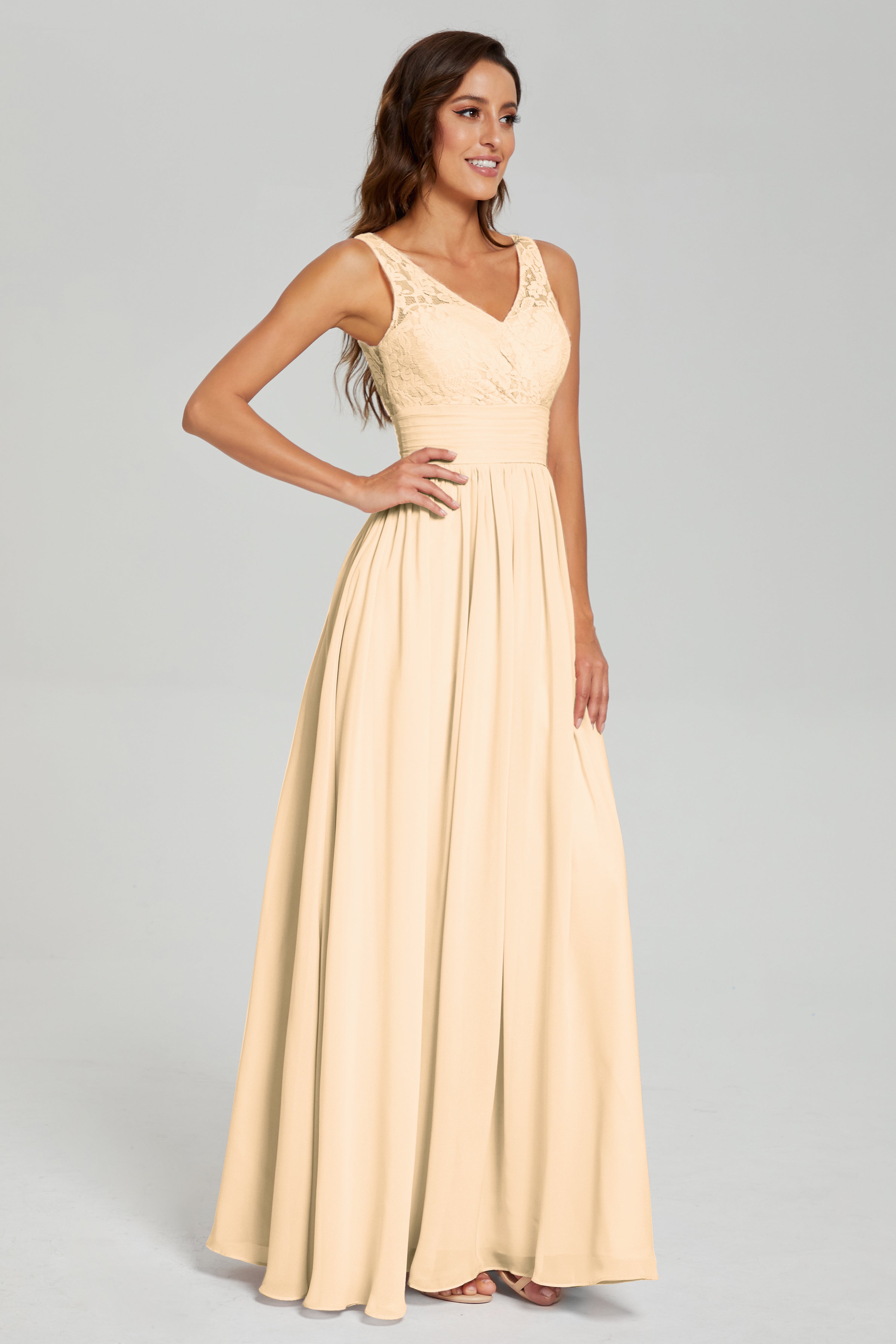 A-line Sleeveless Chiffon Prom Dresses