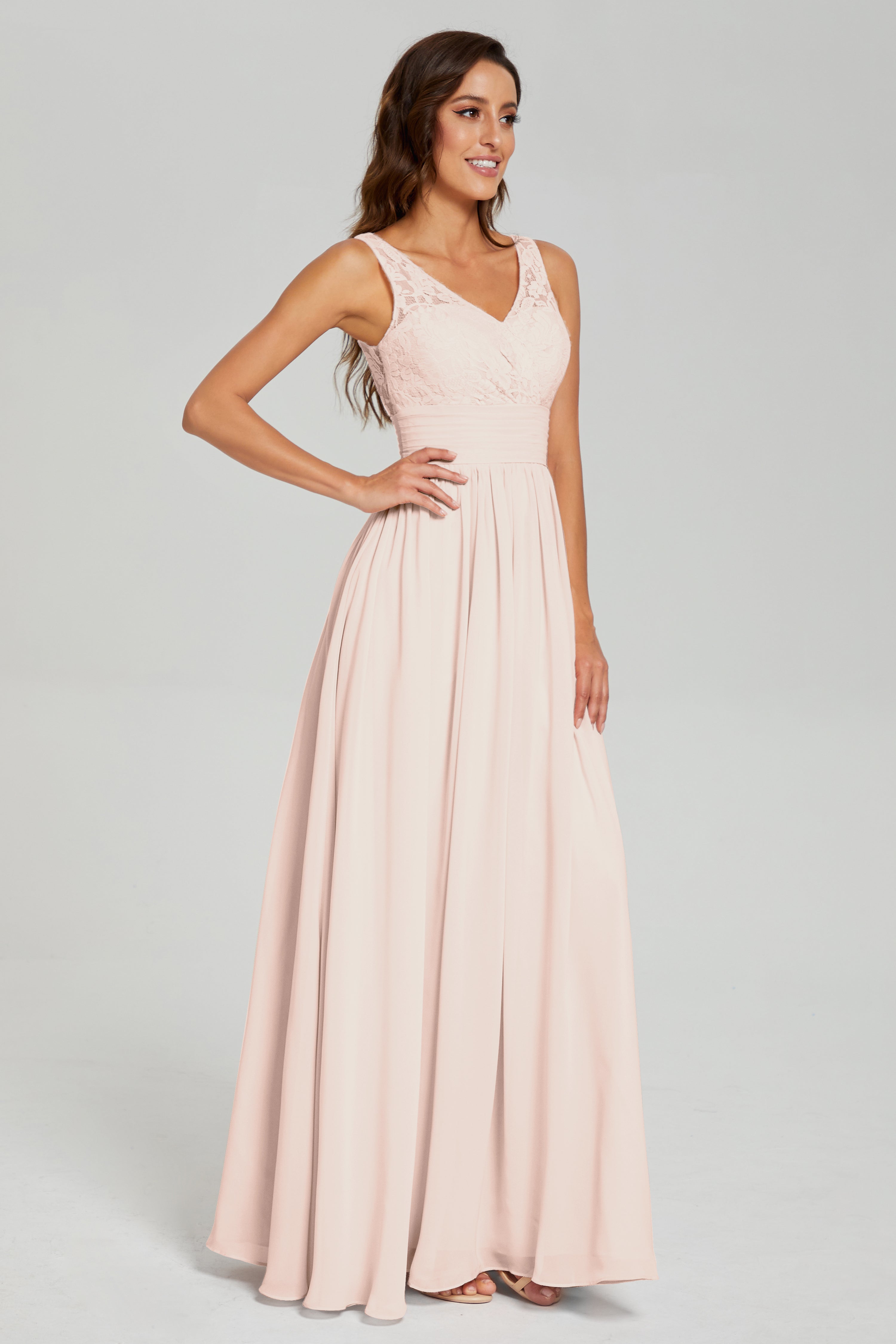 A-line Sleeveless Chiffon Prom Dresses