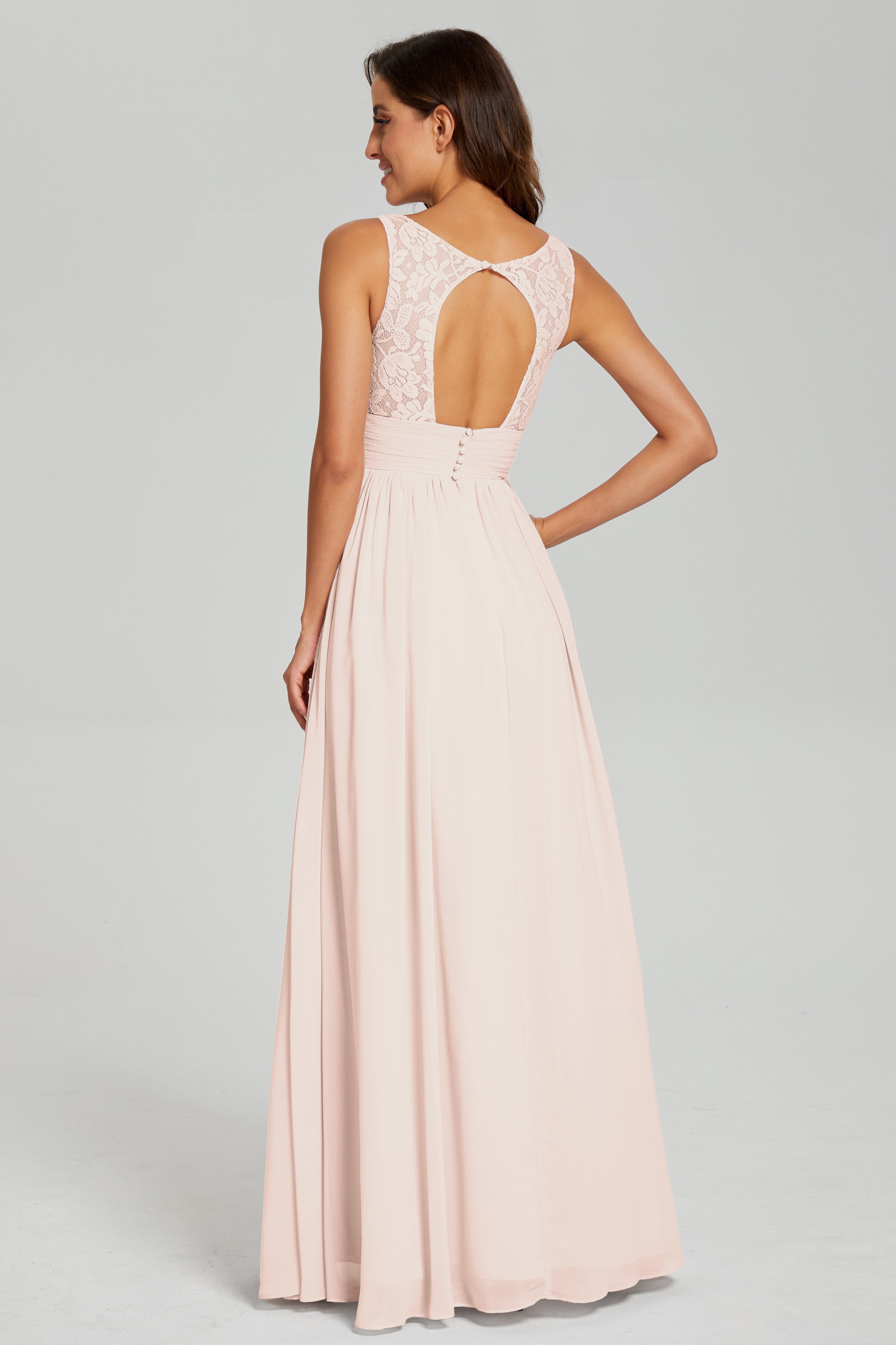 A-line Sleeveless Chiffon Prom Dresses