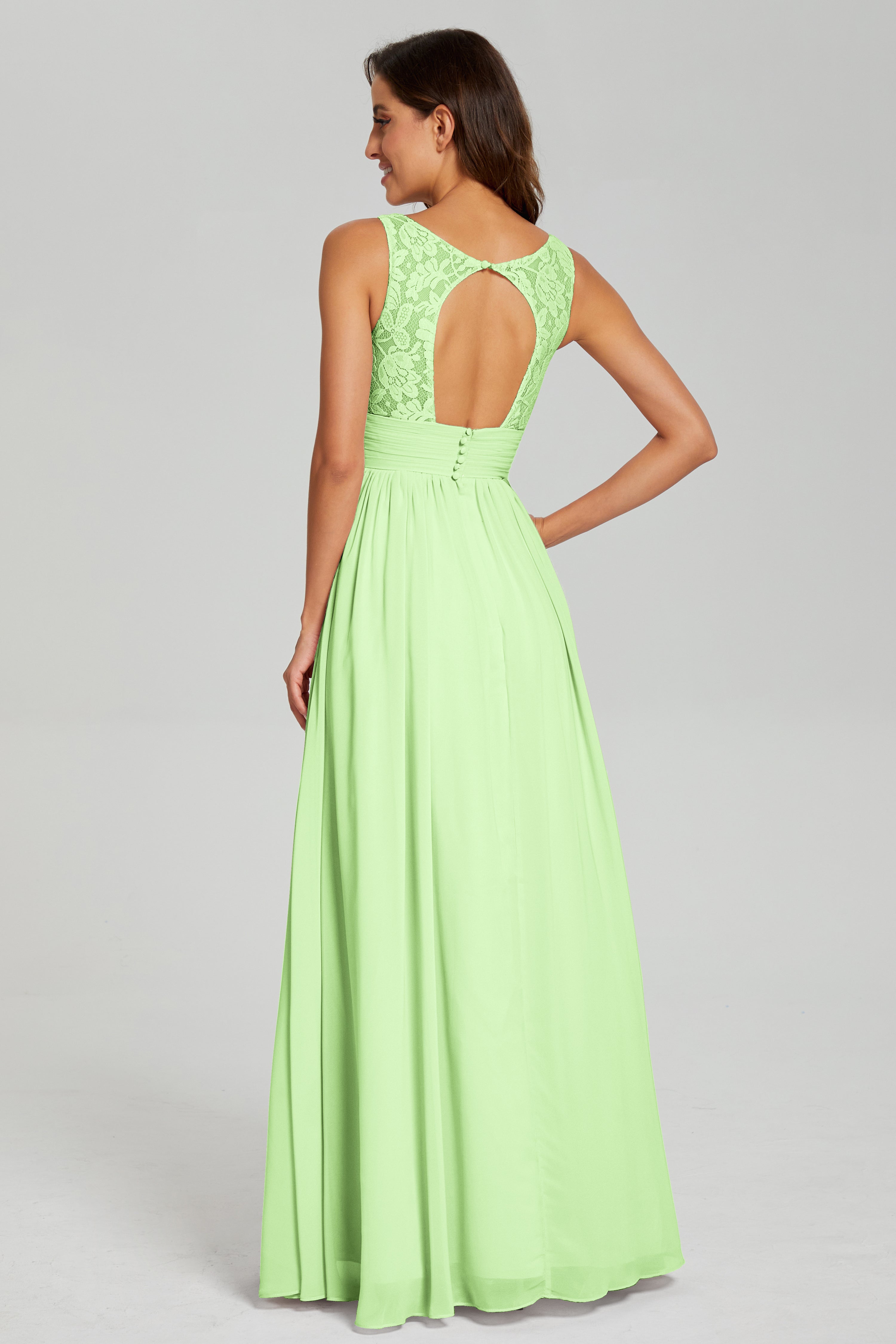 A-line Sleeveless Chiffon Prom Dresses