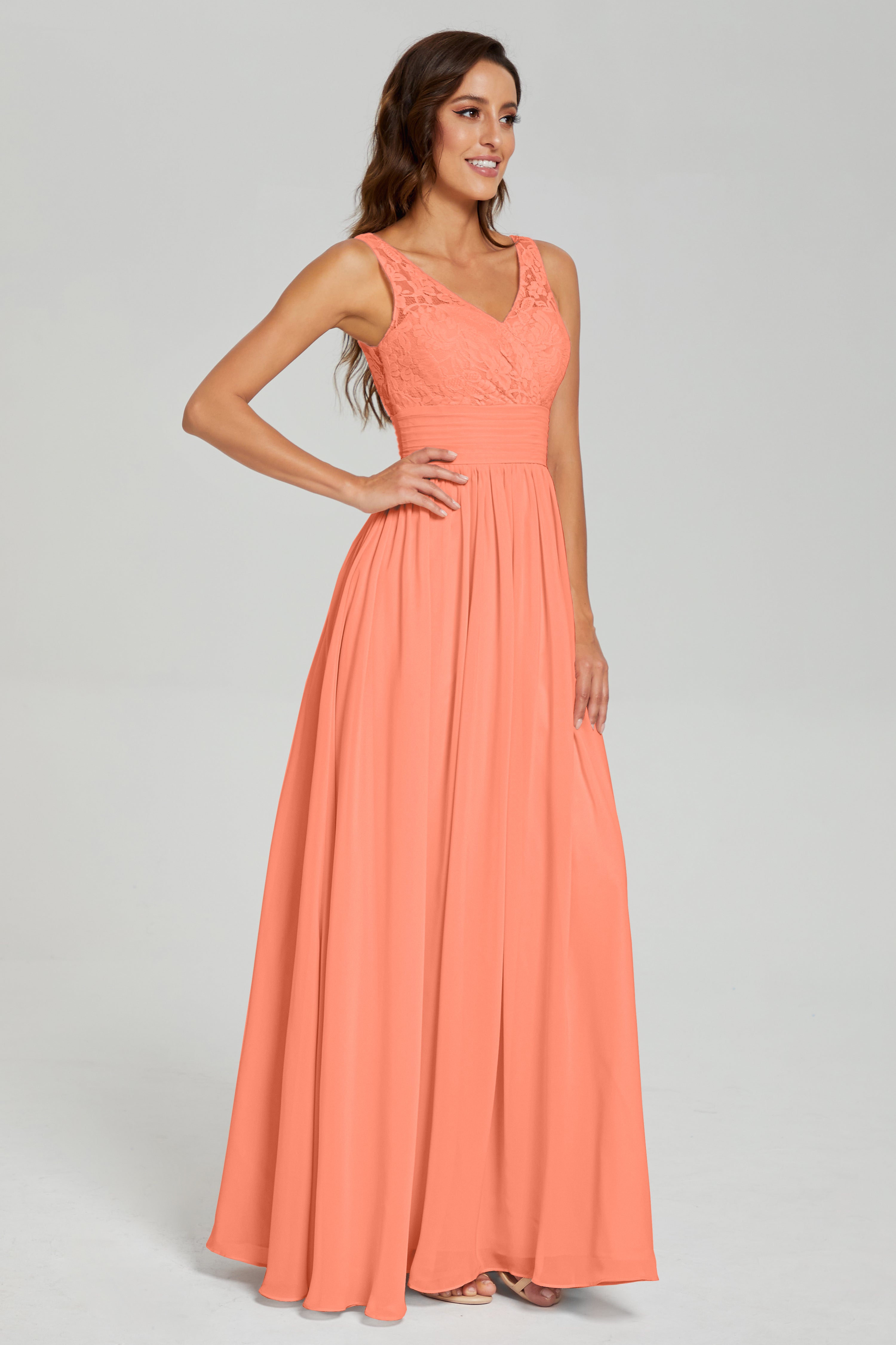 A-line Sleeveless Chiffon Prom Dresses