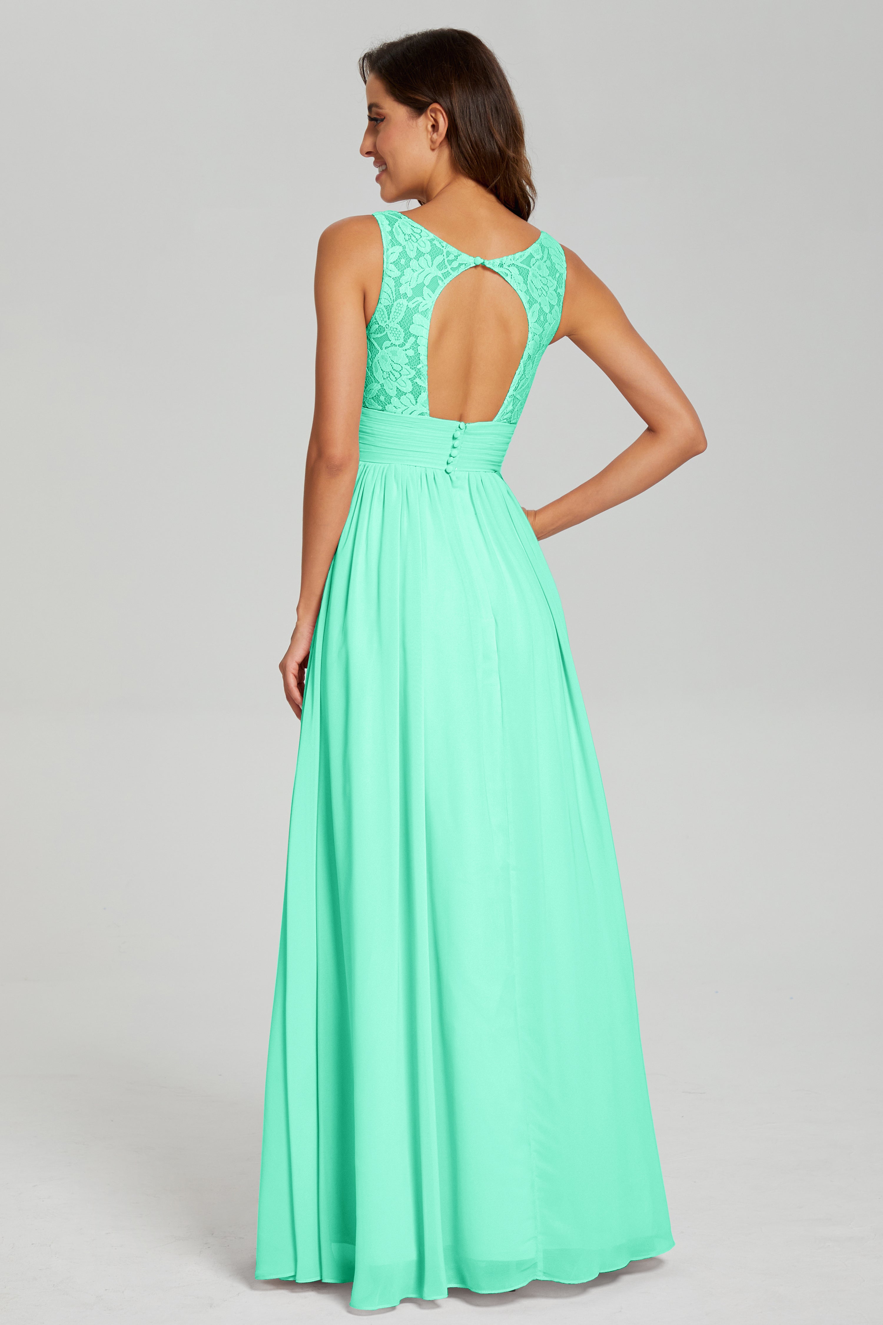 A-line Sleeveless Chiffon Prom Dresses