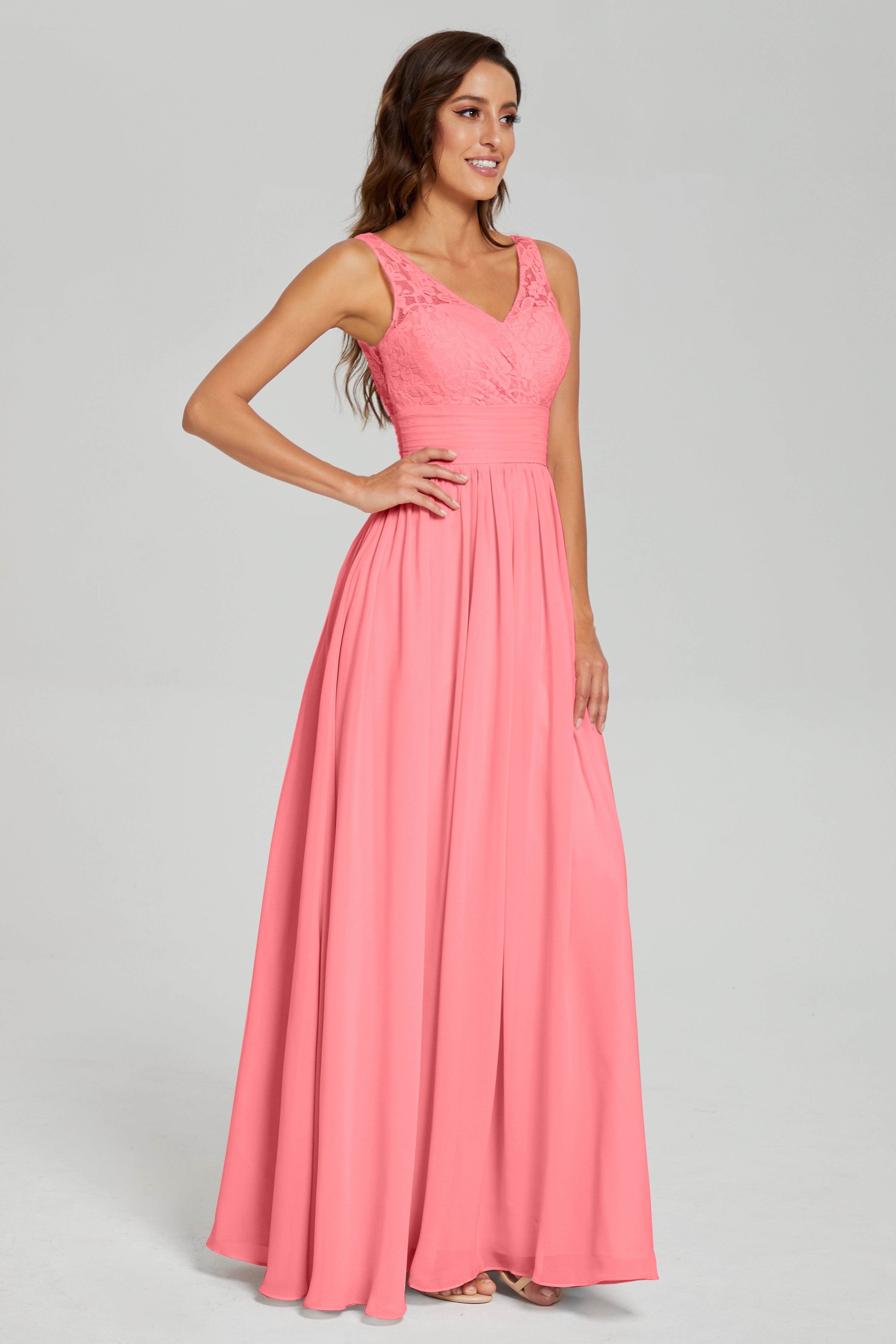 A-line Sleeveless Chiffon Prom Dresses