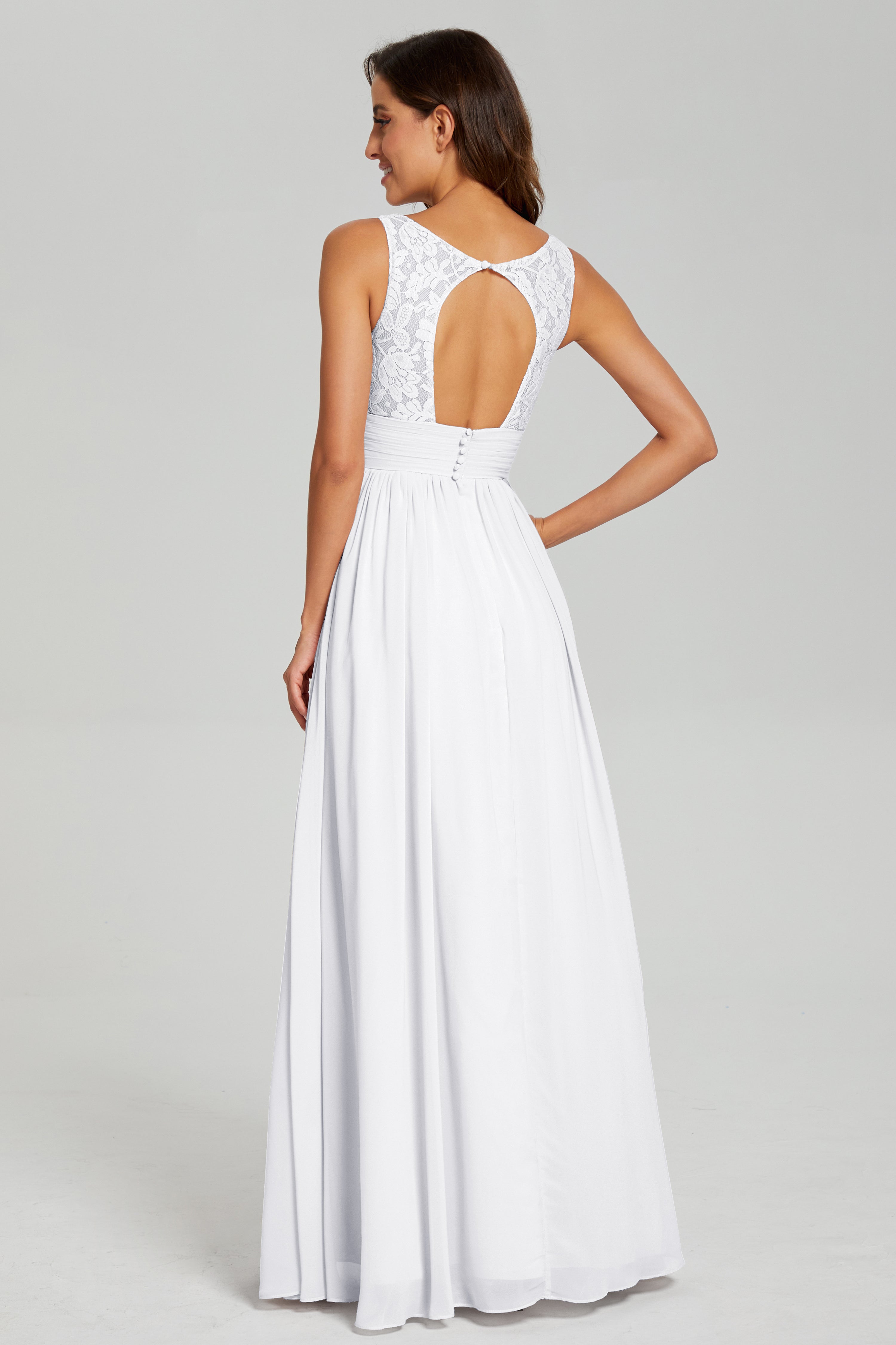 A-line Sleeveless Chiffon Prom Dresses