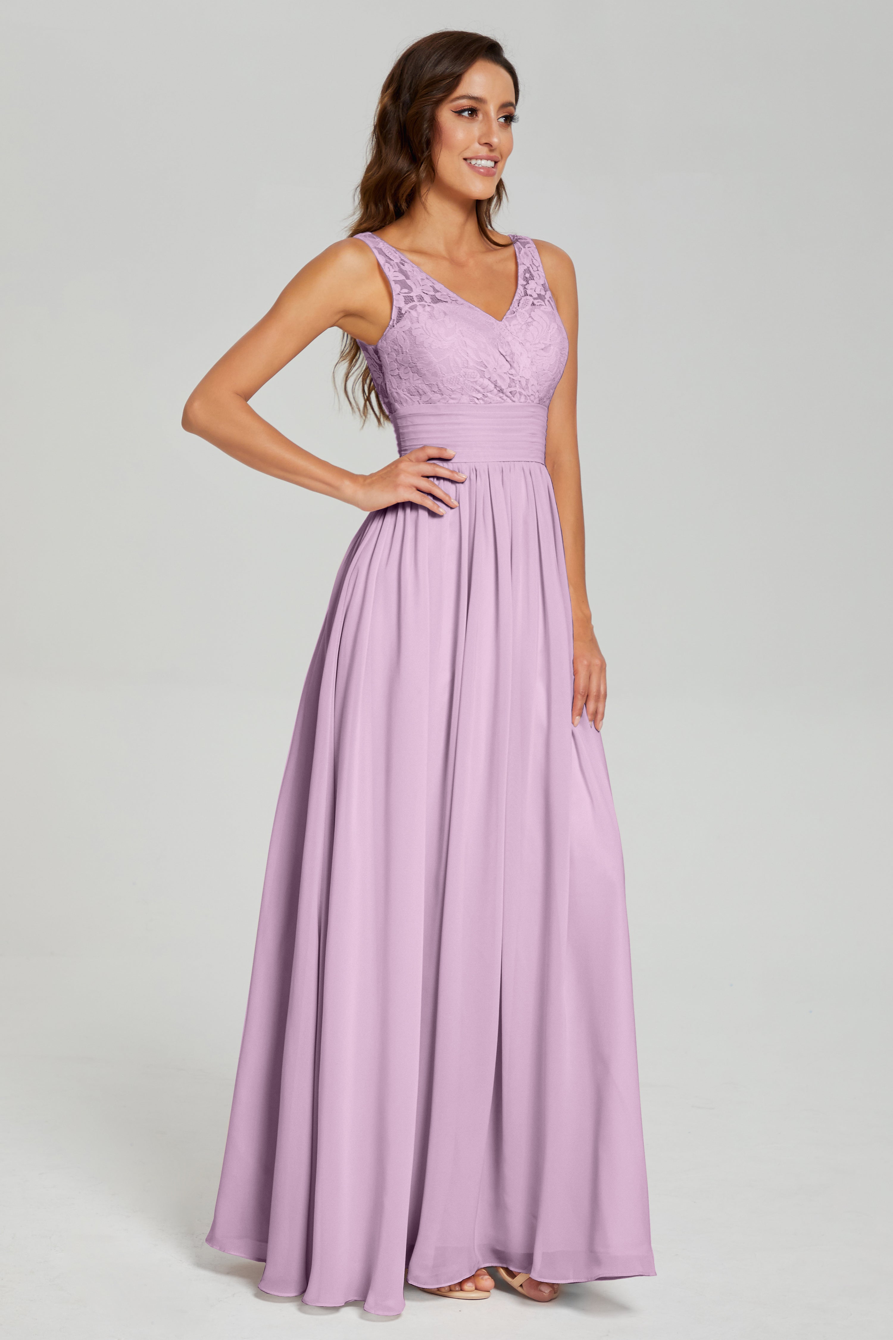 A-line Sleeveless Chiffon Prom Dresses