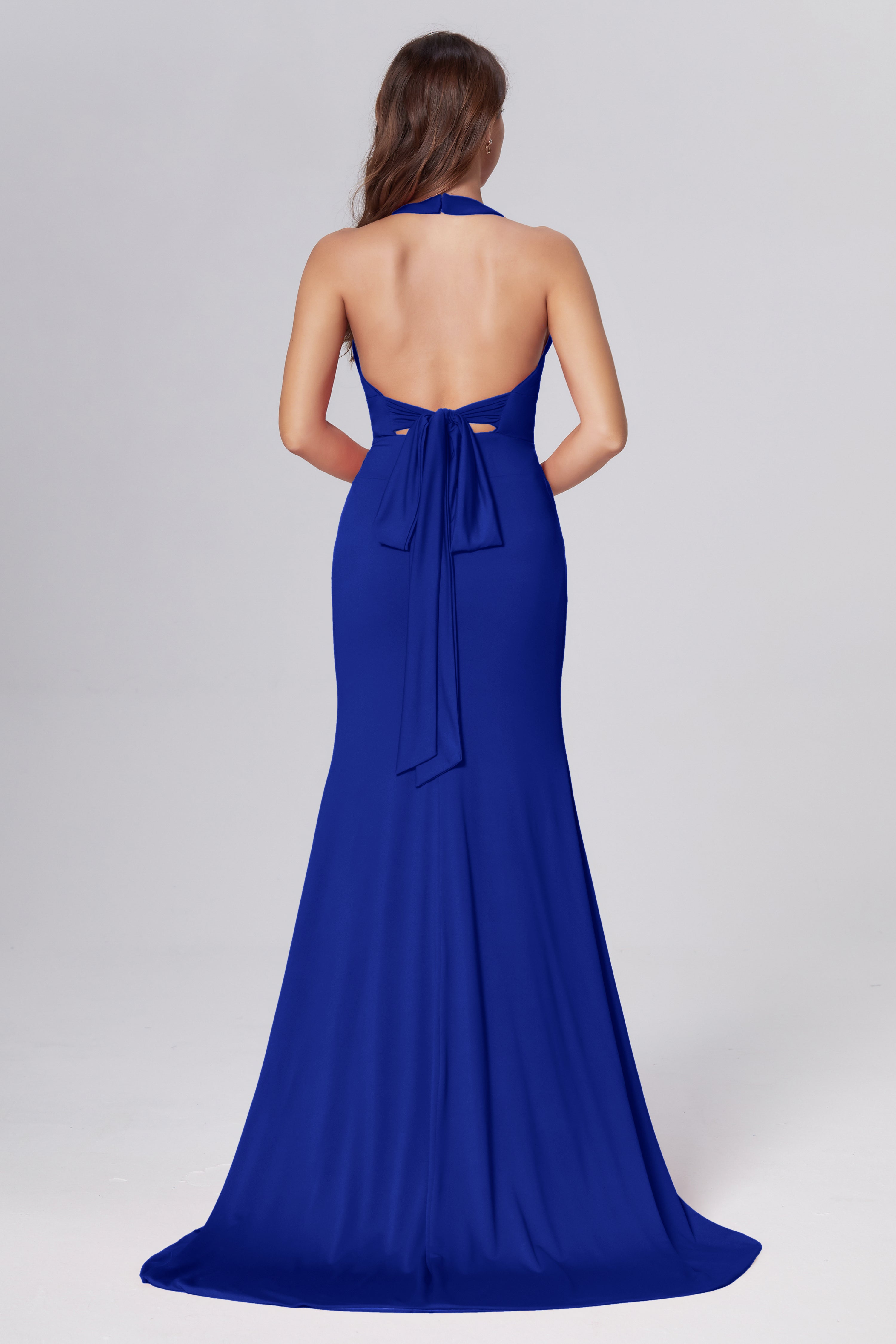 Mermaid Backless Prom Dresses with Trailing