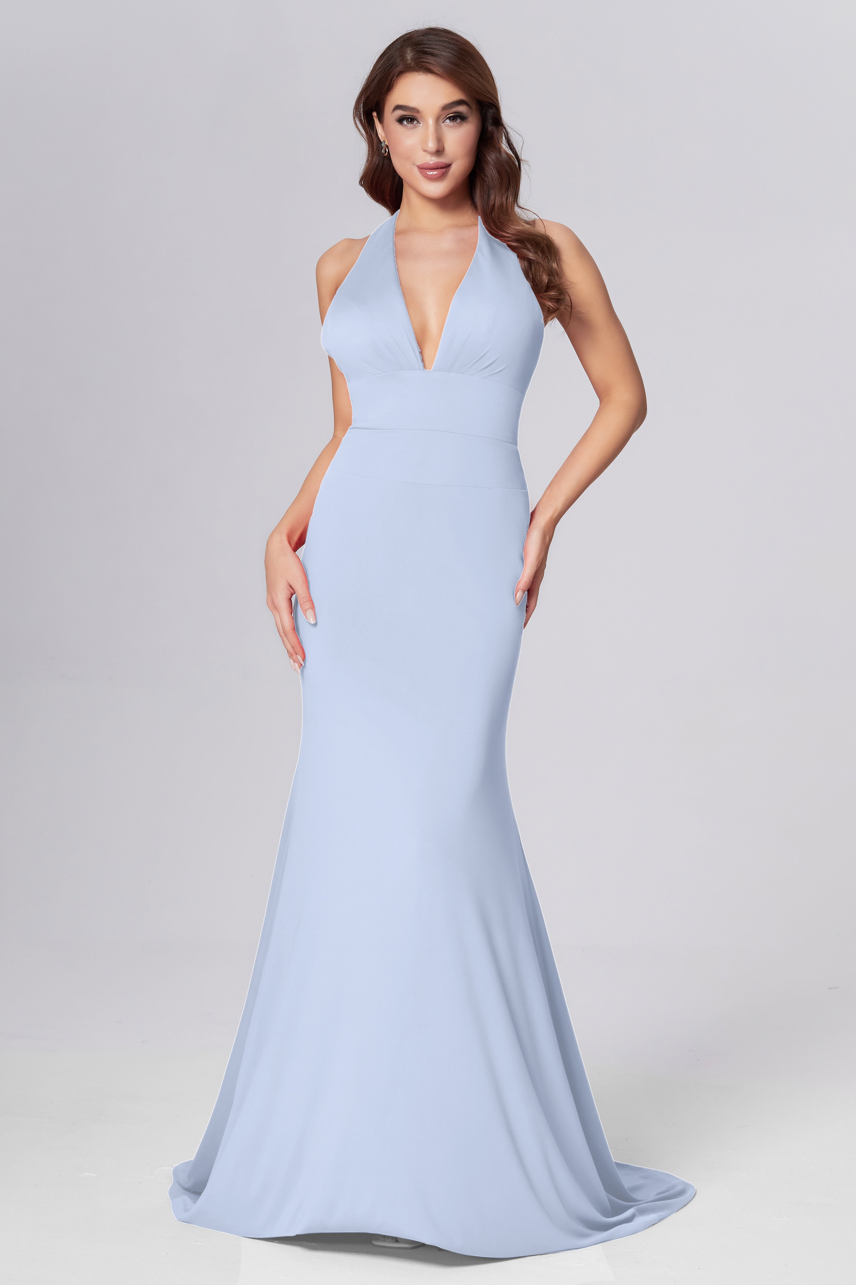 Mermaid Backless Prom Dresses with Trailing